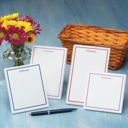 Personalized Note Pads in Basket