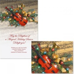 Christmas Music Note Card Size Christmas Cards