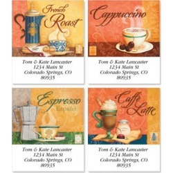 Coffee House Select Return Address Labels (4 Designs)