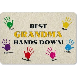 Handprints Personalized Doormat