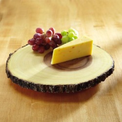 Footed Server Acacia Tree Bark