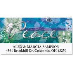 Peace Collage Foil Deluxe Address Labels