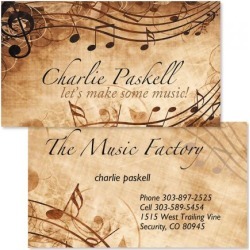 Sheet Music Double-Sided Business Cards