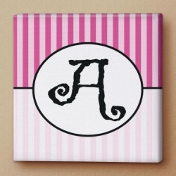 Parisian Initial Personalized Canvas Print