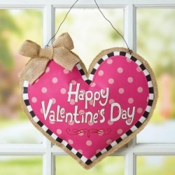 buy  Burlap Heart Door Decoration cheap online