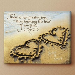 Two Hearts Personalized Canvas Print