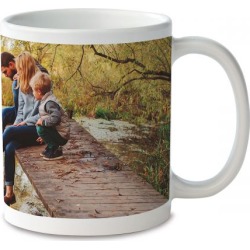 Panoramic Ceramic Photo Mug - White