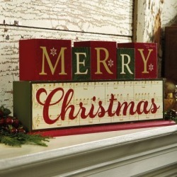 Merry Christmas Wooden Blocks