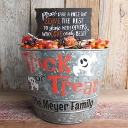 Personalized Halloween Candy Bucket