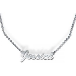 Sterling Silver Custom Script Name Necklace