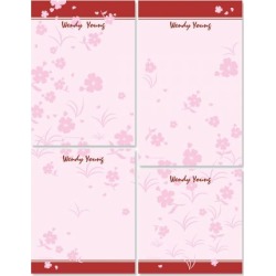 Pink Blossom Memo Pad Set