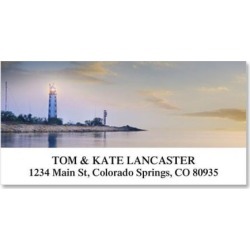 Seascape and Lighthouse Deluxe Return Address Labels
