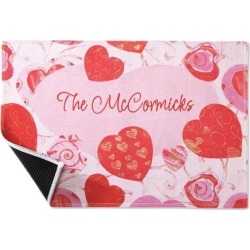 Hearts Personalized Doormat