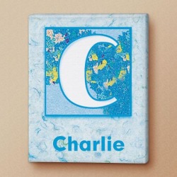 Edgy Initial Personalized Canvas Print