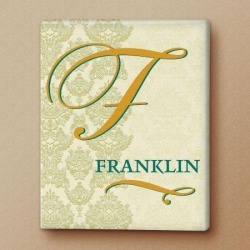 Regency Initial Personalized Canvas Print