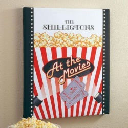 At The Movies Personalized Canvas Print