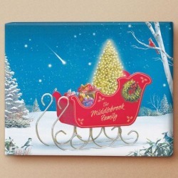 Holiday Sleigh Personalized Canvas Print