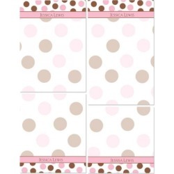 Pink & Brown Memo Pad Set