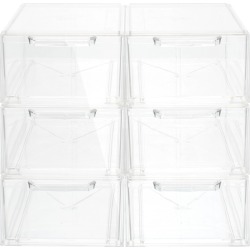 The Container Store Case of 6 Clearline Small Shoe Drawers Clear