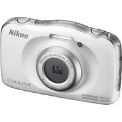 Nikon Coolpix W100 Camera White - 13MP, 3X, 2.7 LCD, 33' Waterproof