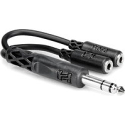 HOSA 1/4 in TRS to Dual 3.5 mm TRSF Y Cable