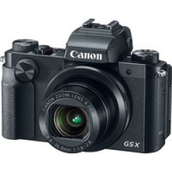 Canon PowerShot G5 X Camera, 20MP, 1" CMOS, 4.2X Optical, 3" TFT, f/1.8-2.8