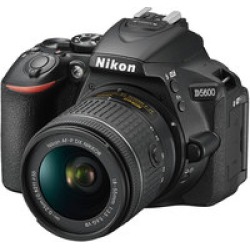 Nikon D5600 DX-Format Digital DSLR, w/ 18-55mm VR Black, 24.2MP,5fps, ISO to 25,600, HD