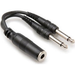 HOSA 1/4 in TSF to Dual 1/4 in TS Y Cable