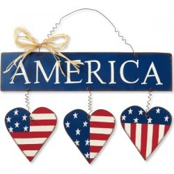 America with Hearts Sign