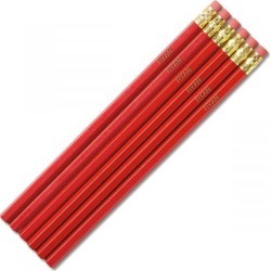 Red #2 Hardwood Personalized Pencils