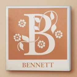 Intial Personalized Canvas Print