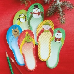 Christmas Flip-Flops Sticky Notes
