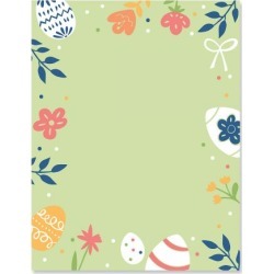 Egg and Flowers Easter Letter Papers