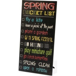 Spring Bucket List Plaque