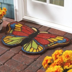 Butterfly Shaped Coco-Fiber Doormat