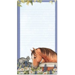 Horses Lined Magnetic Shopping List Pad