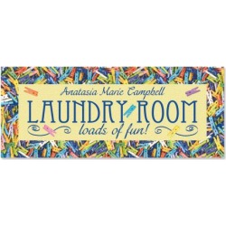 Clothespins Laundry Double-Width Personalized Doormat