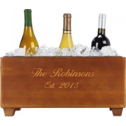 Wooden Personalized Wine Trough