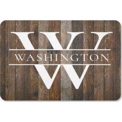 Wood-Grain Personalized Doormat