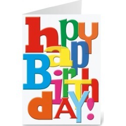 Big Happy Birthday Letters Birthday Card - BOGO