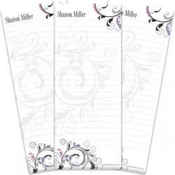 Black & Grey Fantasy Lined Shopping List Pad