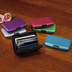 Crystal-Covered, Scan-Safe, Hard-Shell Wallet
