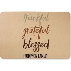 Thankful Grateful Blessed Personalized Doormat