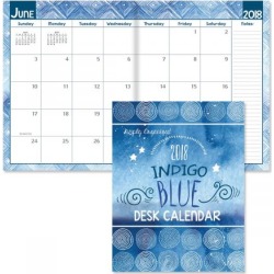 2018 Indigo Blue Desk Calendar