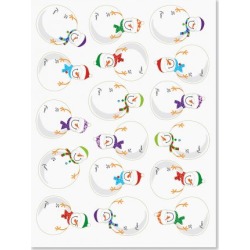 Snowman To/From Stickers