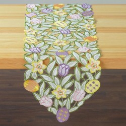 Easter Eggs and Flowers Table Runner Easter Eggs and Flowers Table Runner