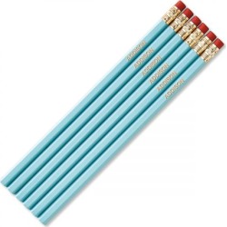 Pastel Blue #2 Hardwood Personalized Pencils