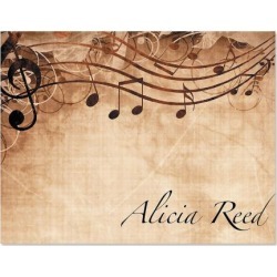 Sheet Music Personalized Note Cards