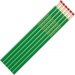 Bright Green #2 Hardwood Personalized Pencils