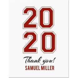 Personalized Collegiate Thank You Cards - Heavy Stock